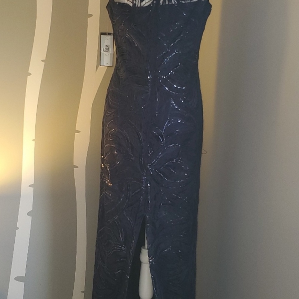 Tahari Arthur S Levine Sequin Formal Maxi Dress